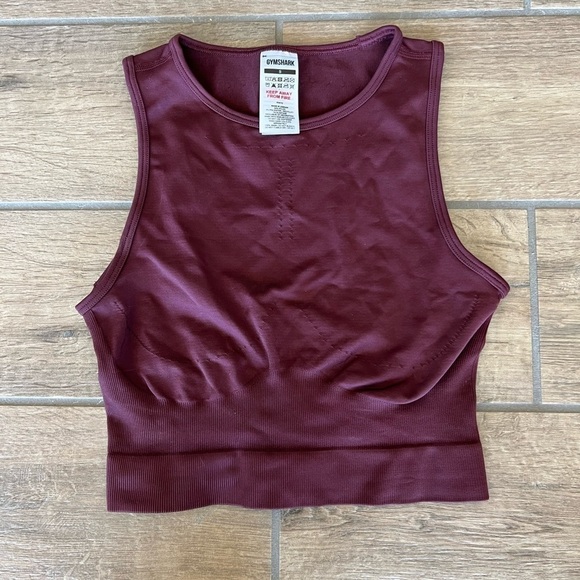 Gymshark Women’s Maroon Sports Bra Tank Size Small - Picture 1 of 9